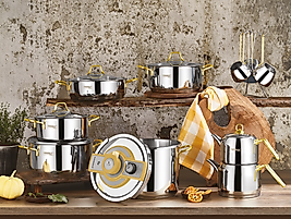 Kahramanlar Yağmur 18 Prç Çeyiz Seti Gold