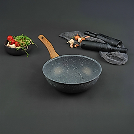 Leydi Marble Natura Granit Wok Tava