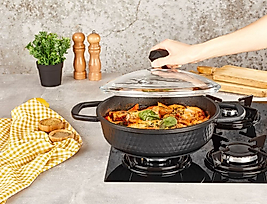 KAHRAMANLAR 22 CM MOTTO DÖKÜM BASIK TENCERE