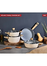 Kahramanlar 7 Parça Milano Döküm Seramik Tencere Seti