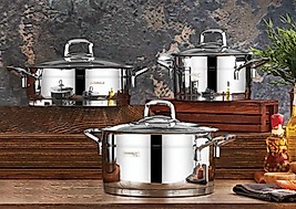 KAHRAMANLAR SIRMA ÜÇLÜ BÜYÜK TENCERE SETİ