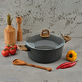 Leydi Marble Natura Granit Yemek Pişirme Tenceresi