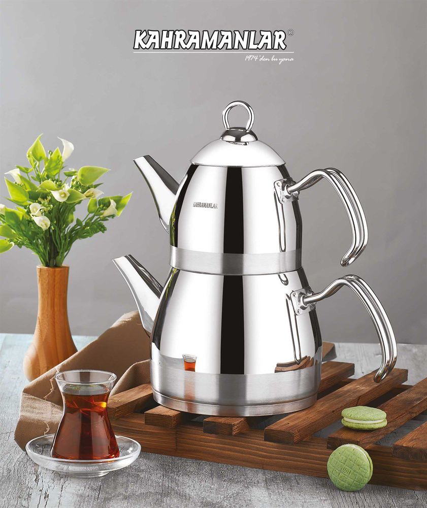 KAHRAMANLAR ORTABOY ROMA PLATİN ÇAYDANLIK