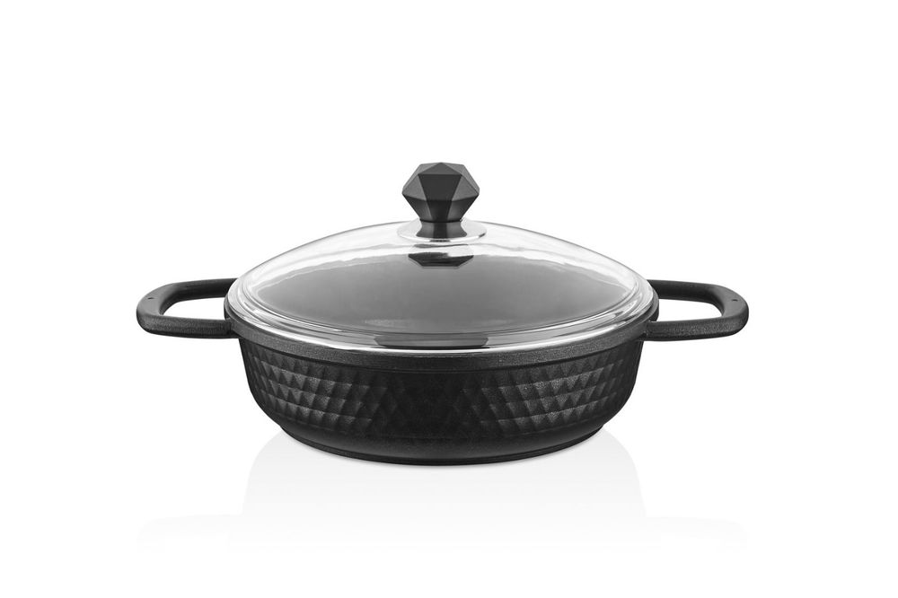 KAHRAMANLAR 28 CM MOTTO DÖKÜM BASIK TENCERE